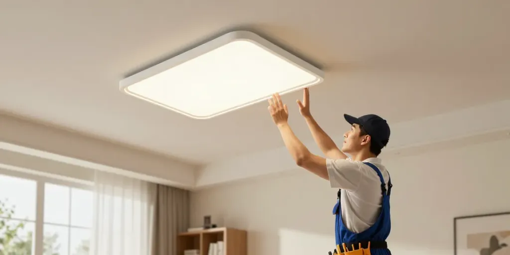 Suprafața de iluminat cu lustre LED moderne, serviciu de încredere, local.